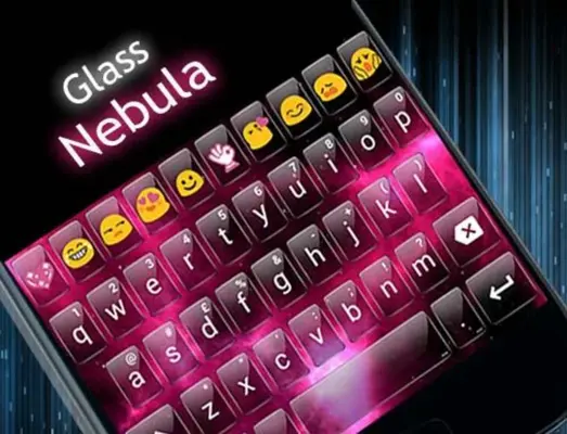 Emoji Keyboard Glass Nebula android App screenshot 0