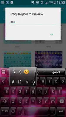 Emoji Keyboard Glass Nebula android App screenshot 3