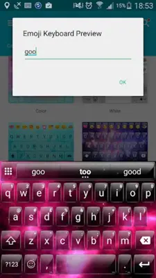 Emoji Keyboard Glass Nebula android App screenshot 4